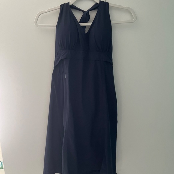 Athleta Pack Everywhere Halter Dress Blue Size 4 - Picture 3 of 3